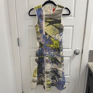 Clover Canyon‎ Size XS Perforated Neoprene Midi Dress